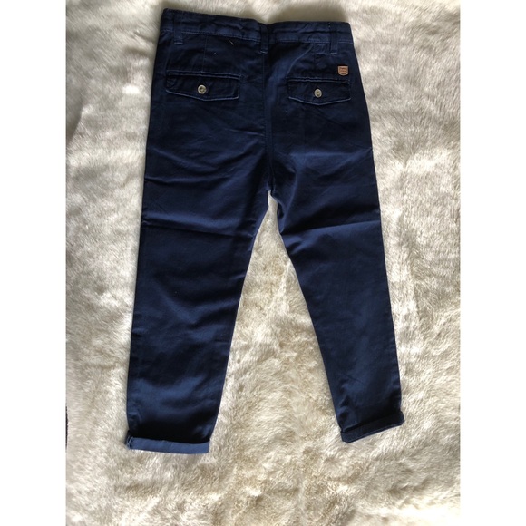 Zara Navy Blue Chino Pants NWOT - Picture 3 of 4